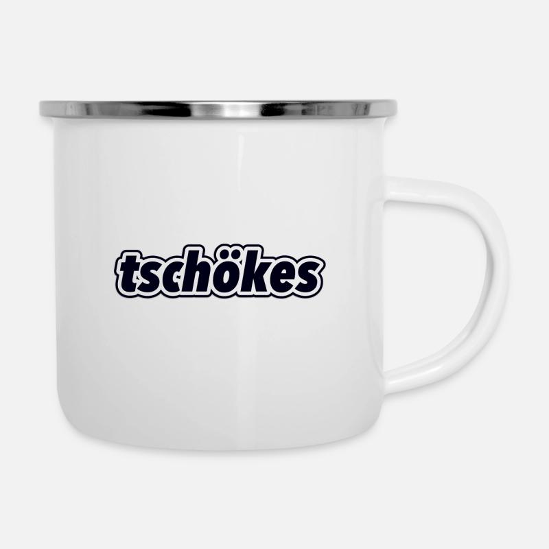tschökes - Emaille-Tasse - Weiß