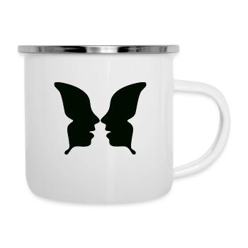 illusion - Emaille-Tasse - Weiß - Rechts
