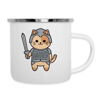 WARRIOR Cat - Camper Mug - white - Right