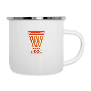 TAMTAM - Emaille-Tasse - Weiß - Rechts