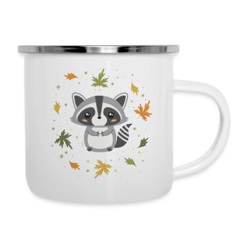 Kawaii Raccoon - Camper Mug - white - Right