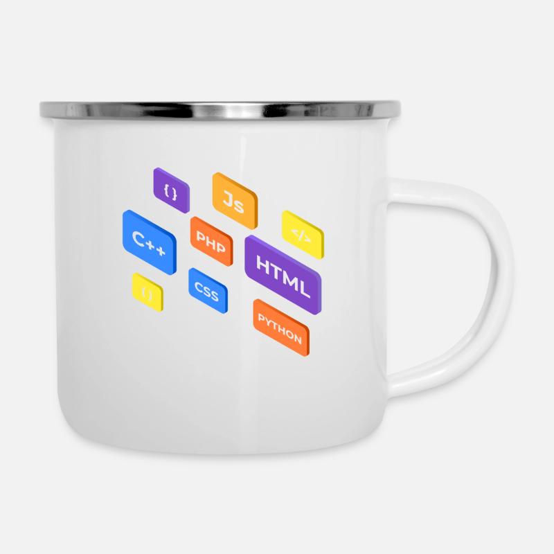 La programmation - Tasse émaillée - blanc