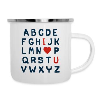 Ich liebe dich - Emaille-Tasse - Weiß - Rechts