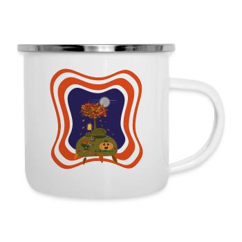 Herbst, wild und gruselig. - Emaille-Tasse - Weiß - Rechts