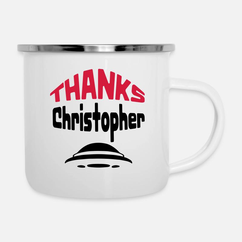Thanks Christopher - Tasse émaillée - blanc