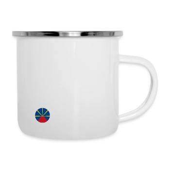 974 Ker Kreol - MAHAVELI Flagge - Emaille-Tasse - Weiß - Rechts