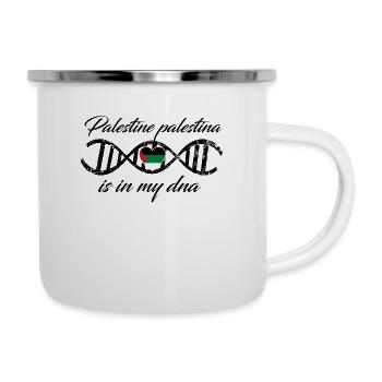 love my dns dna land Palestine country palestina - Tasse émaillée - blanc - Droite