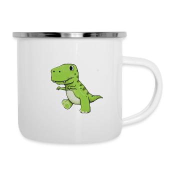 Dino - Emaille-Tasse - Weiß - Rechts