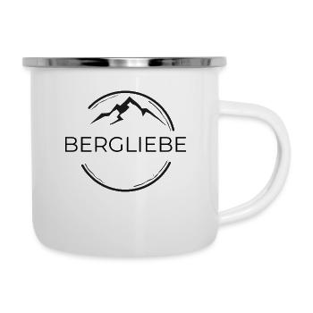 Liebe zum Wandern - Emaille-Tasse - Weiß - Rechts