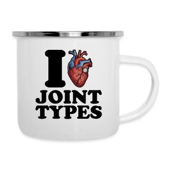 Ich liebe Joint-Typen - Emaille-Tasse - Weiß - Rechts