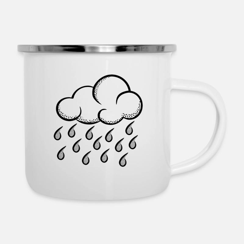 Nuage Pop Art Demi-ton - Tasse émaillée - blanc