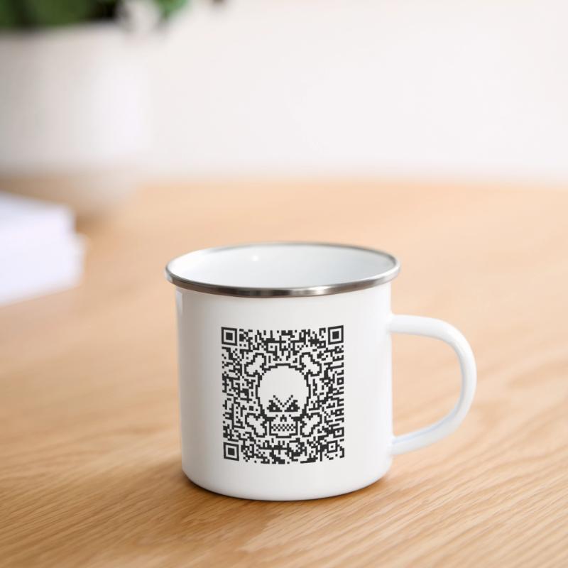 Skull / Skull (Quick Response Code / P) Camper Mug