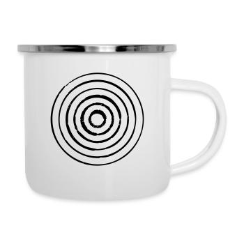 Vintage Vector Cercles - Tasse émaillée - blanc - Droite