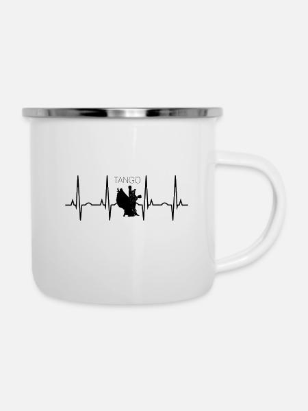 Tango - Emaille-Tasse - Weiß
