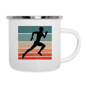 Retro Endurance Sports Fan Marathon Trainings - Camper Mug - white - Right