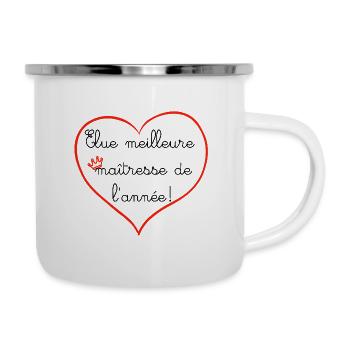 Elue Maitresse de l'année - Tasse émaillée - blanc - Droite