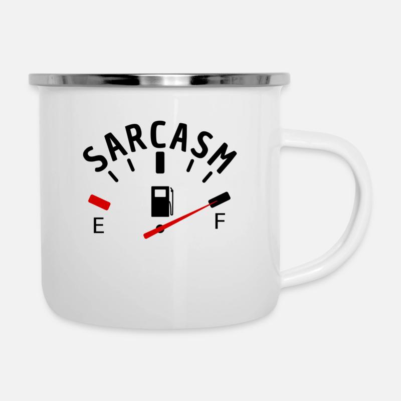 Sarcasm lustige sprüche - Emaille-Tasse - Weiß