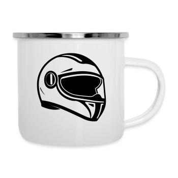 Helm - Emaille-Tasse - Weiß - Rechts