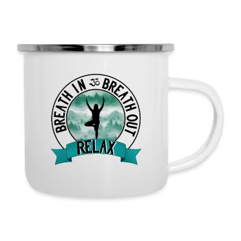 Relax (Femmes) - Tasse émaillée - blanc - Droite