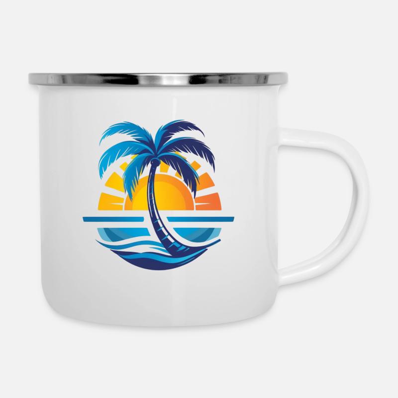 Fêtes - Tasse émaillée - blanc