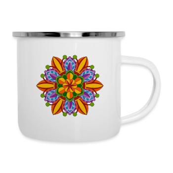 Mandala Meditation Art - Camper Mug - white - Right
