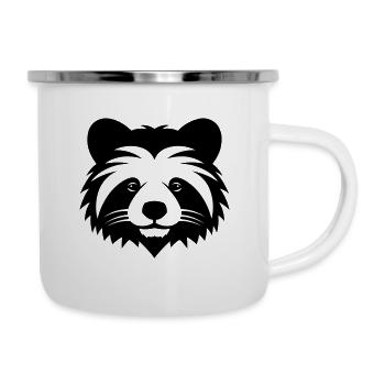 panda roux - Tasse émaillée - blanc - Droite