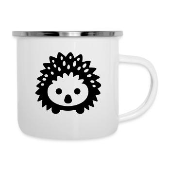 Igel - Emaille-Tasse - Weiß - Rechts