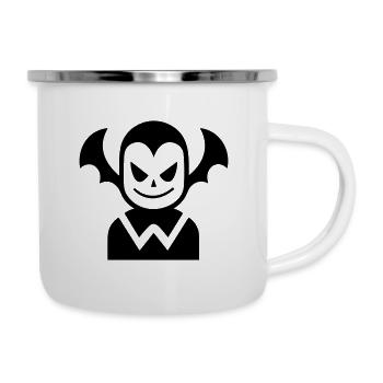 Vampir - Emaille-Tasse - Weiß - Rechts