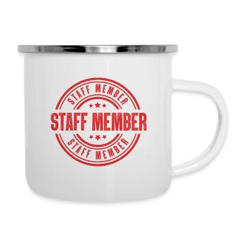 Membre du personnel - Tasse émaillée - blanc - Droite