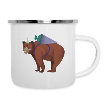 School Cones Bear - Camper Mug - white - Right