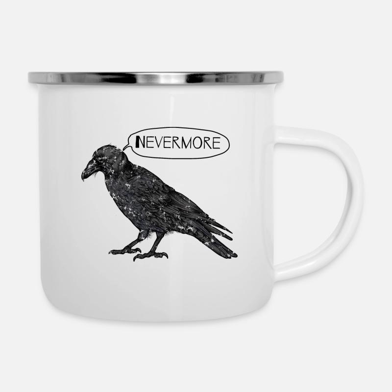 Raven Nevermore Edgar - Tasse émaillée - blanc