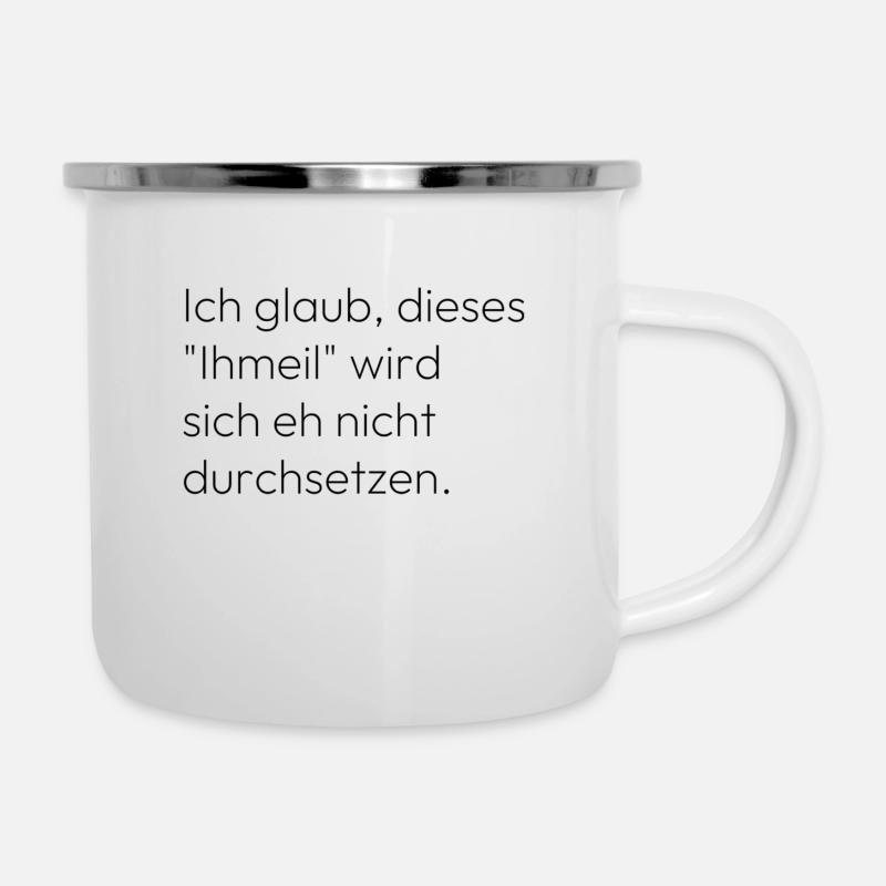 E-Mail - Emaille-Tasse - Weiß