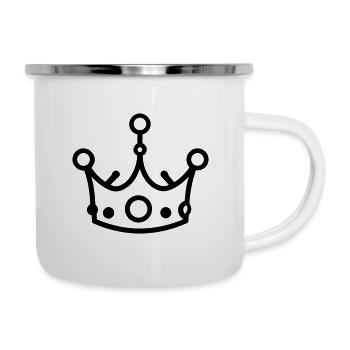 diadème - Tasse émaillée - blanc - Droite