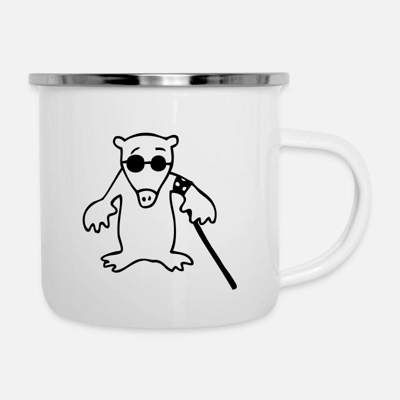 Une taupe aveugle - Tasse émaillée - blanc