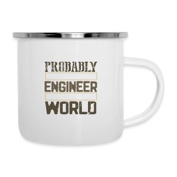 Ingenieur beschenkt wahrscheinlich die beste Technik in der - Emaille-Tasse - Weiß - Rechts