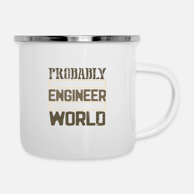 Ingenieur beschenkt wahrscheinlich die beste Technik in der - Emaille-Tasse - Weiß