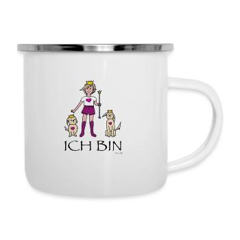 Bliss and Paw - Ich bin - Emaille-Tasse - Weiß - Rechts