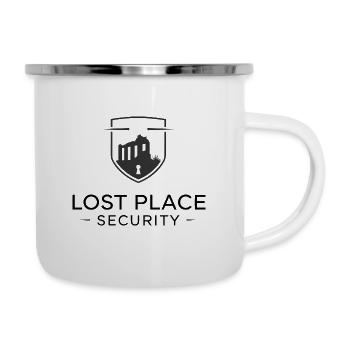 Lost Place Security - Emaille-Tasse - Weiß - Rechts