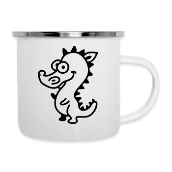 Dragons - Line - Tasse émaillée - blanc - Droite