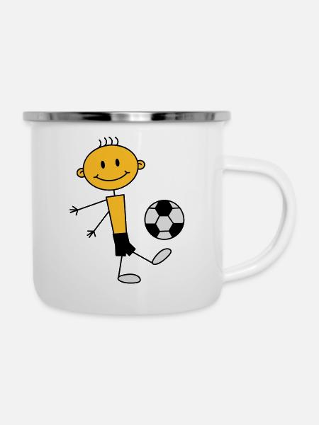 soccer_boy - Emaille-Tasse - Weiß