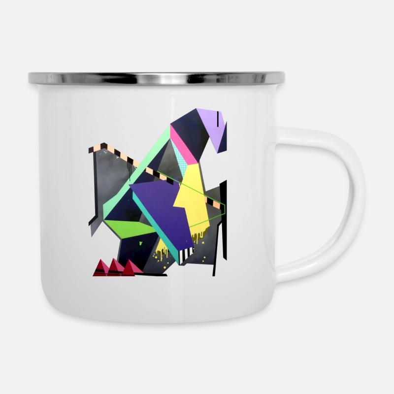 Player One - Emaille-Tasse - Weiß