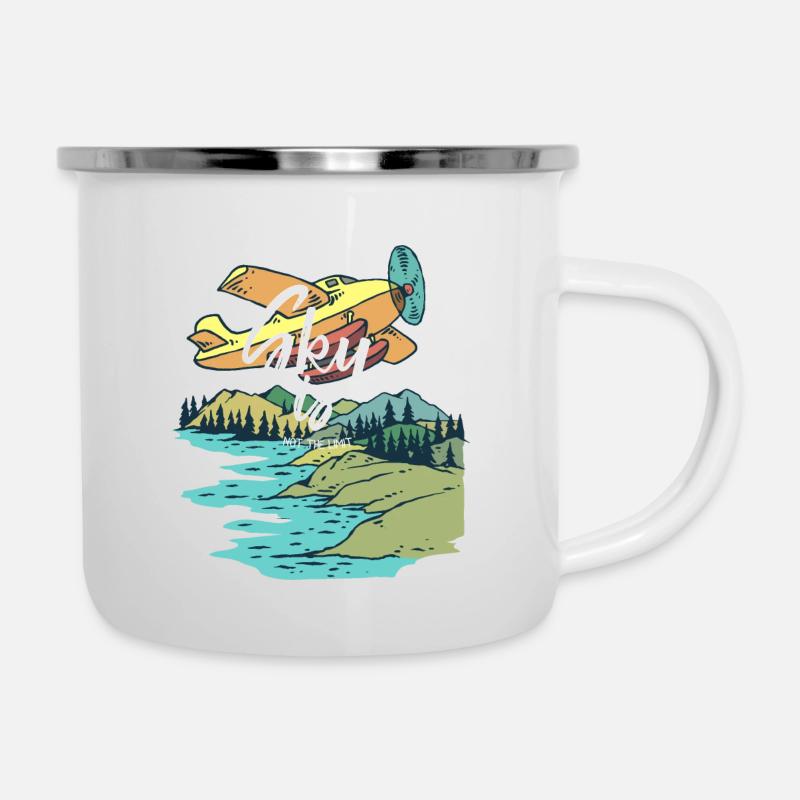 The Sky is not the Limit, Alaska - Emaille-Tasse - Weiß