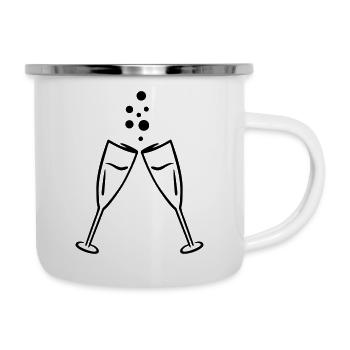 Mousseux - Tasse émaillée - blanc - Droite