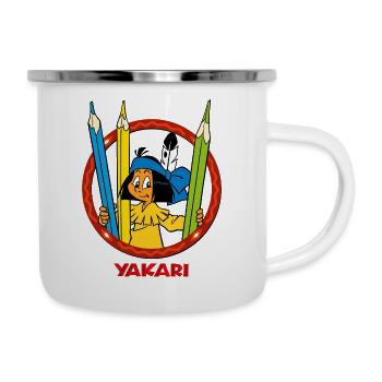 Les pins Tee shirt manches longues Enfant - Tasse émaillée - blanc - Droite