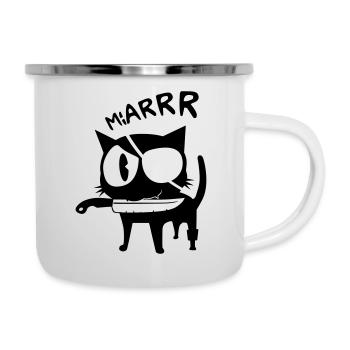 MiArrrr - Tasse émaillée - blanc - Droite