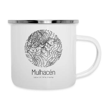 Mulhacén | Carte géographique Topographie Design - Tasse émaillée - blanc - Droite