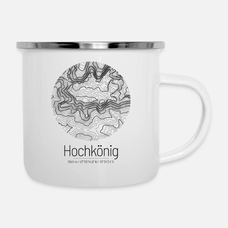Hochkönig | Map Topography Design - Camper Mug - white
