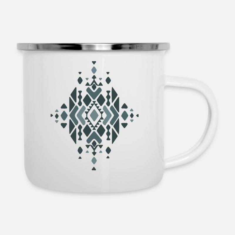 tribal navajo pattern aztec - Camper Mug - white