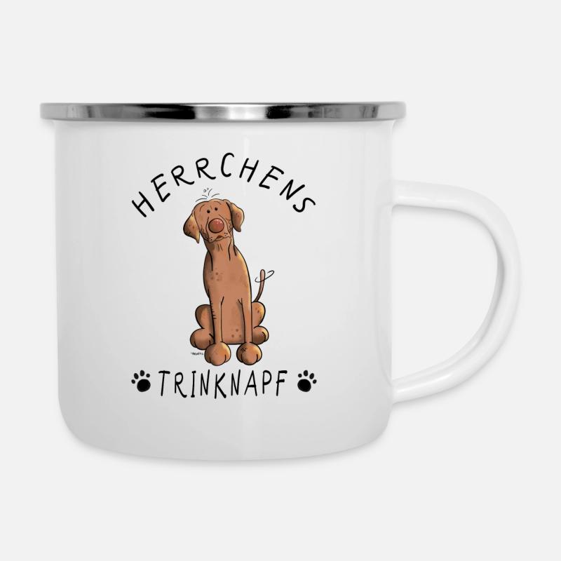 Labrador Retriever Master's Drinking Cup hundekrus - Emaljekrus - hvid