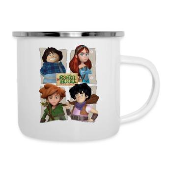 Robin Hood Tuck Marian Robin Und Little John - Emaille-Tasse - Weiß - Rechts
